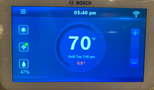Thermometer in home with mini-split heat pump