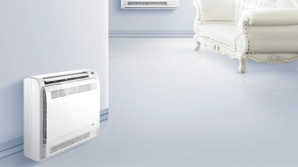 Floor mount mini split heat pump