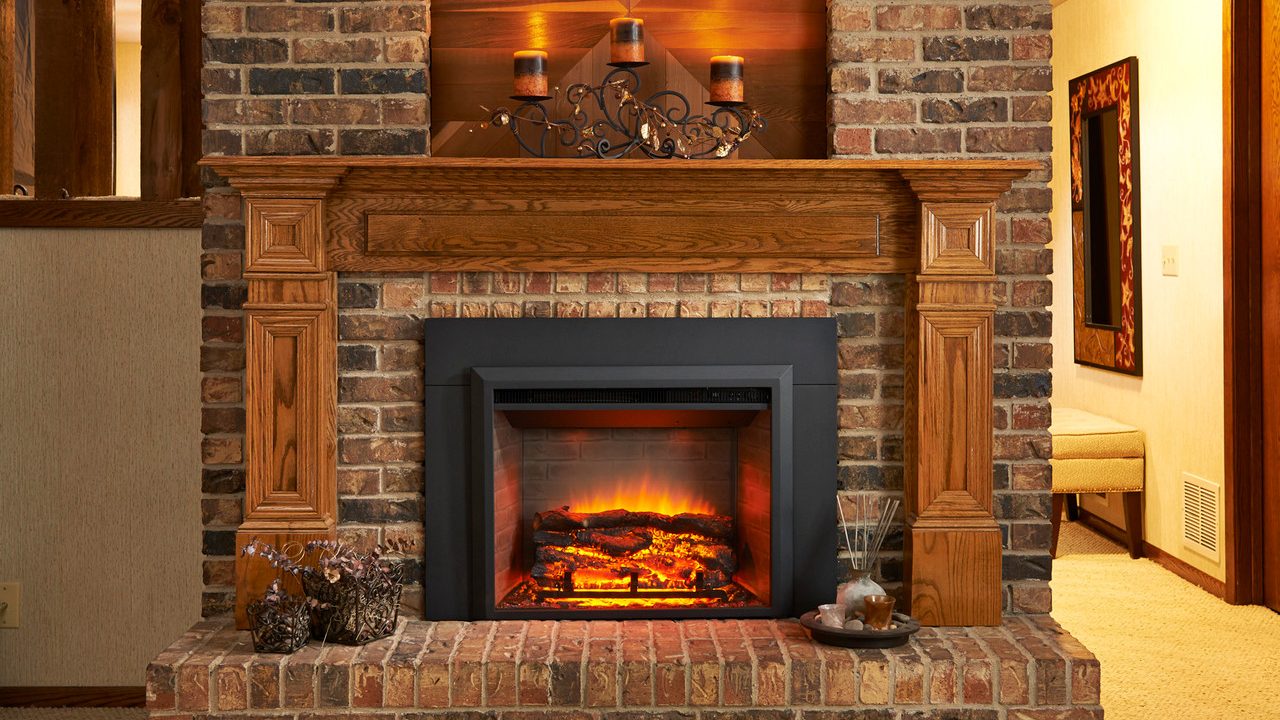 Electric fireplace insert