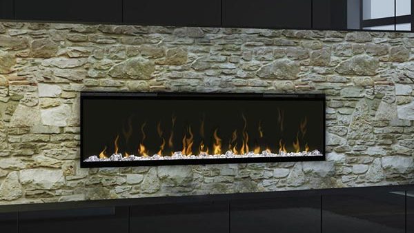 Wall-mounted electric fireplace