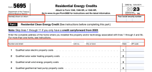 Form 5695 Residential Energy Tax Credits