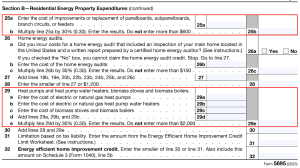 Section B - Residential Energy Property Expenditures